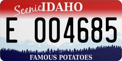 ID license plate E004685