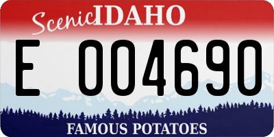 ID license plate E004690