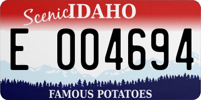 ID license plate E004694