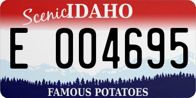 ID license plate E004695