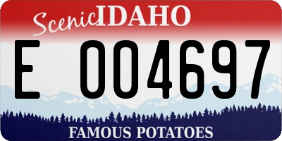 ID license plate E004697