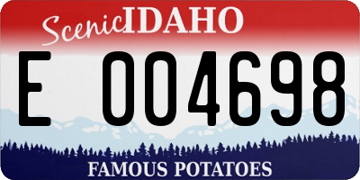 ID license plate E004698