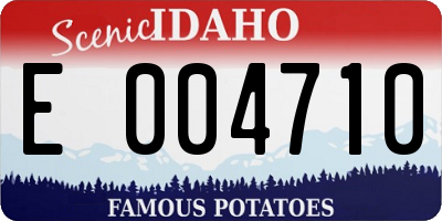 ID license plate E004710