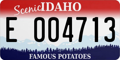 ID license plate E004713