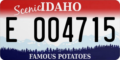 ID license plate E004715