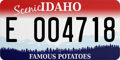 ID license plate E004718