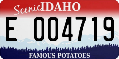 ID license plate E004719
