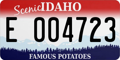 ID license plate E004723