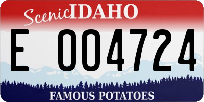 ID license plate E004724