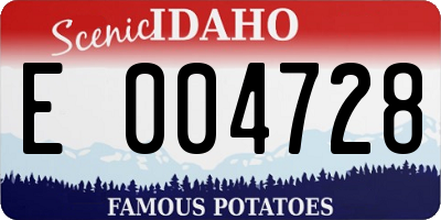 ID license plate E004728