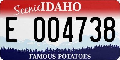 ID license plate E004738