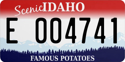 ID license plate E004741