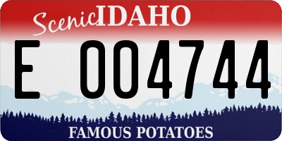 ID license plate E004744