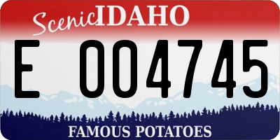 ID license plate E004745