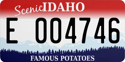 ID license plate E004746