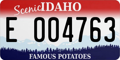 ID license plate E004763