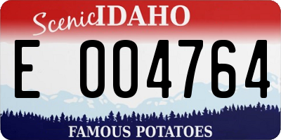 ID license plate E004764