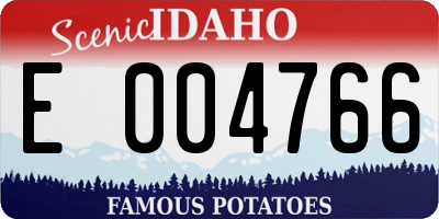 ID license plate E004766