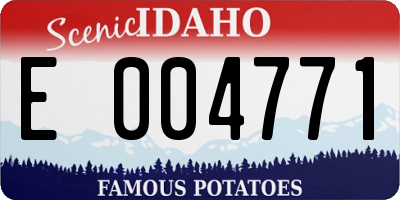 ID license plate E004771