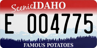 ID license plate E004775