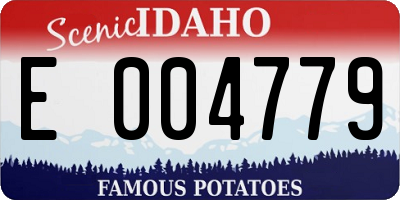 ID license plate E004779