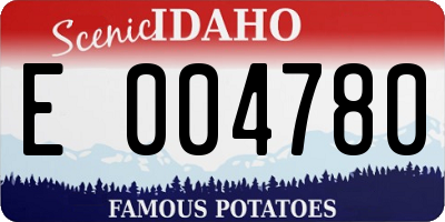 ID license plate E004780
