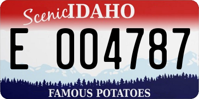 ID license plate E004787