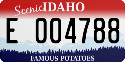 ID license plate E004788