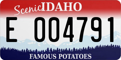 ID license plate E004791