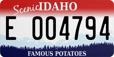 ID license plate E004794