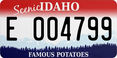 ID license plate E004799