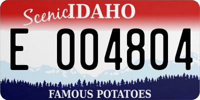 ID license plate E004804