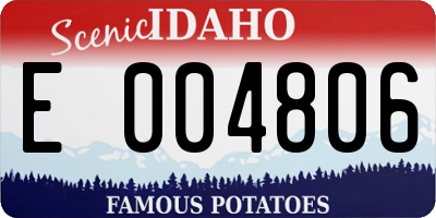 ID license plate E004806