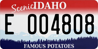 ID license plate E004808