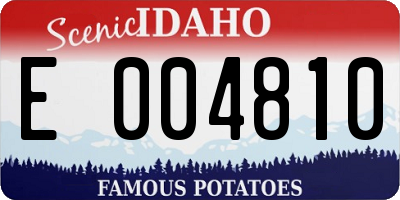 ID license plate E004810