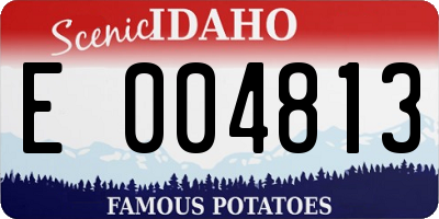 ID license plate E004813