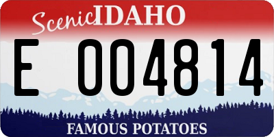 ID license plate E004814