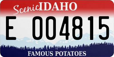 ID license plate E004815