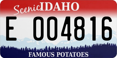 ID license plate E004816