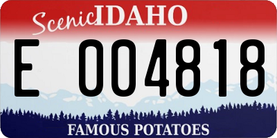 ID license plate E004818