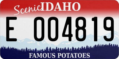 ID license plate E004819
