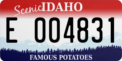 ID license plate E004831