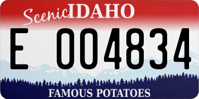 ID license plate E004834