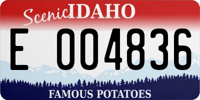 ID license plate E004836