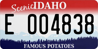 ID license plate E004838