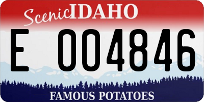 ID license plate E004846