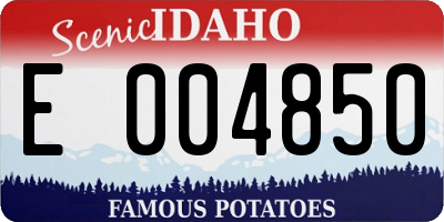 ID license plate E004850