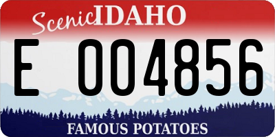 ID license plate E004856