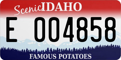 ID license plate E004858