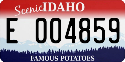 ID license plate E004859